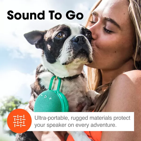 JBL Clip 3, River Teal - Waterproof, Durable &amp; Portable Bluetooth Speaker - Up to 10 Hours of Play - Includes Noise-Cancelling Speakerphone &amp; Wireless Streaming