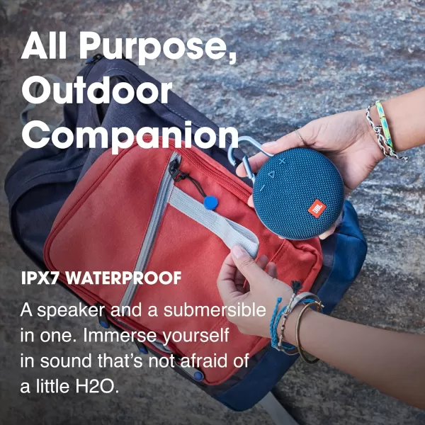 JBL Clip 3, River Teal - Waterproof, Durable &amp; Portable Bluetooth Speaker - Up to 10 Hours of Play - Includes Noise-Cancelling Speakerphone &amp; Wireless Streaming