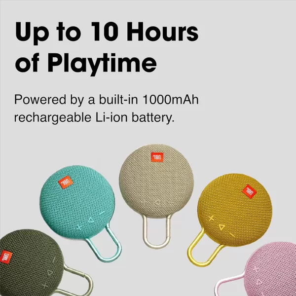 JBL Clip 3, River Teal - Waterproof, Durable &amp; Portable Bluetooth Speaker - Up to 10 Hours of Play - Includes Noise-Cancelling Speakerphone &amp; Wireless Streaming