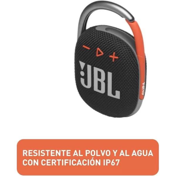 JBL Clip 4 - Portable Mini Bluetooth Speaker, big audio and punchy bass, integrated carabiner, IP67 waterproof and dustproof, 10 hours of playtime, speaker for home, outdoor and travel 