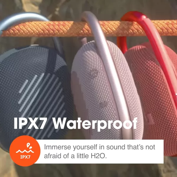 JBL Clip 4 - Portable Mini Bluetooth Speaker, big audio and punchy bass, integrated carabiner, IP67 waterproof and dustproof, 10 hours of playtime, speaker for home, outdoor and travel 