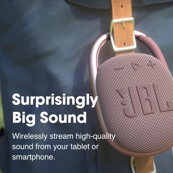 JBL Clip 4 - Portable Mini Bluetooth Speaker, big audio and punchy bass, integrated carabiner, IP67 waterproof and dustproof, 10 hours of playtime, speaker for home, outdoor and travel 