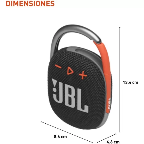 JBL Clip 4 - Portable Mini Bluetooth Speaker, big audio and punchy bass, integrated carabiner, IP67 waterproof and dustproof, 10 hours of playtime, speaker for home, outdoor and travel 