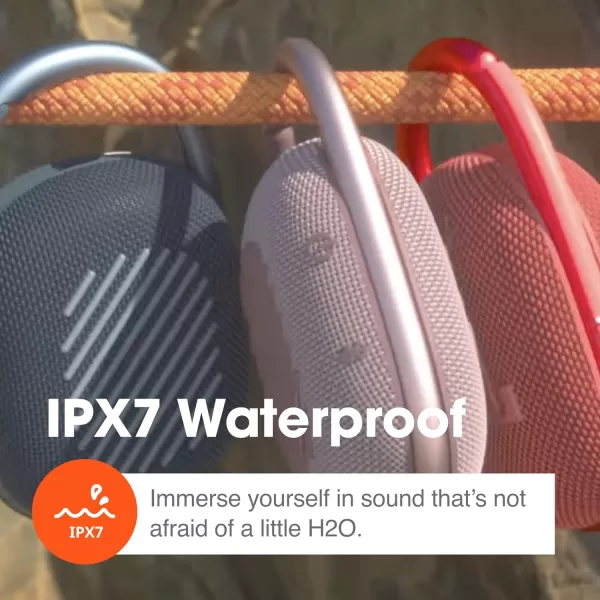 JBL Clip 4 - Portable Mini Bluetooth Speaker, big audio and punchy bass, integrated carabiner, IP67 waterproof and dustproof, 10 hours of playtime, speaker for home, outdoor and travel 