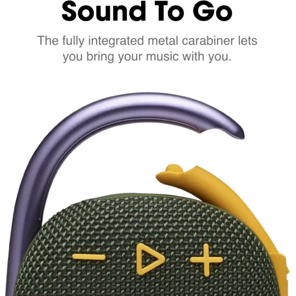 JBL Clip 4 - Portable Mini Bluetooth Speaker, big audio and punchy bass, integrated carabiner, IP67 waterproof and dustproof, 10 hours of playtime, speaker for home, outdoor and travel 