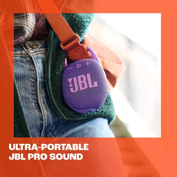 JBL Clip 5 - Ultra-Portable, Waterproof &amp; Dustproof Bluetooth Speaker, Big Pro Sound with punchy bass, Integrated carabiner, Up to 12 Hours of Play, Made in part with recycled materials 