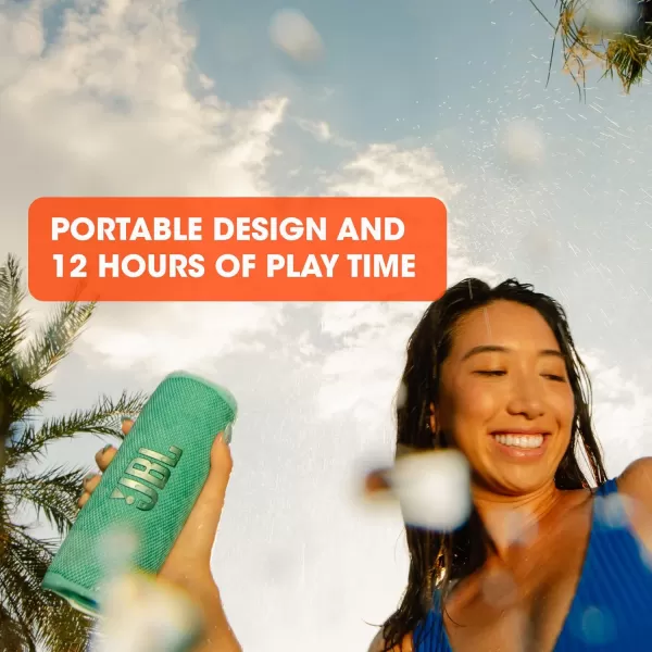 JBL Flip 6 - Portable Bluetooth Speaker, powerful sound and deep bass, IPX7 waterproof, 12 hours of playtime, JBL PartyBoost for multiple speaker pairing for home, outdoor and travel 