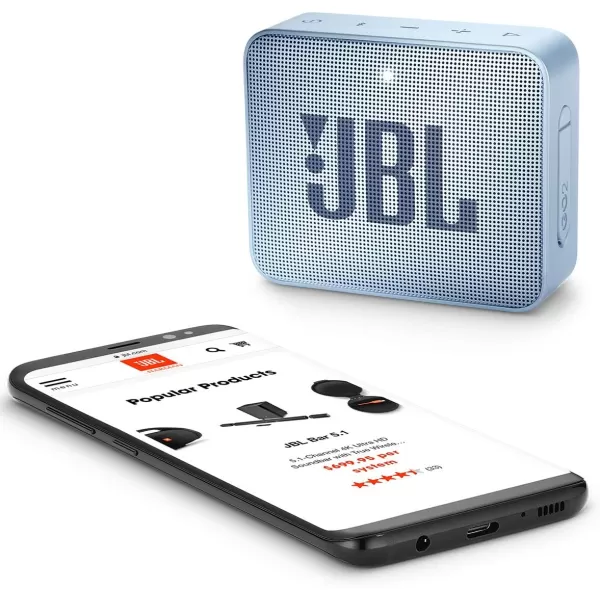 JBL GO2 - Waterproof Ultra Portable Bluetooth Speaker - Cyan