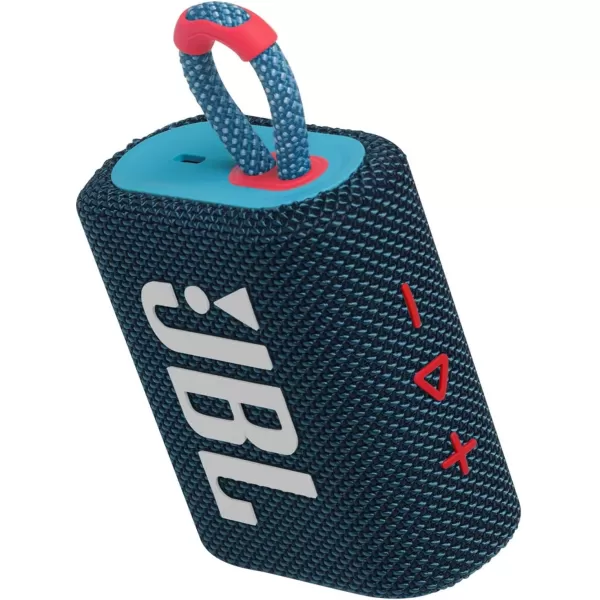 JBL Go 3: Portable Speaker with Bluetooth, Built-in Battery, Waterproof and Dustproof Feature - Black