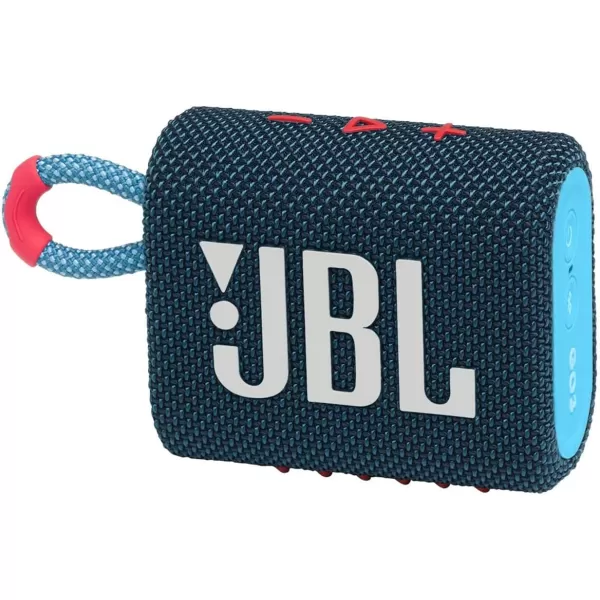JBL Go 3: Portable Speaker with Bluetooth, Built-in Battery, Waterproof and Dustproof Feature - Black