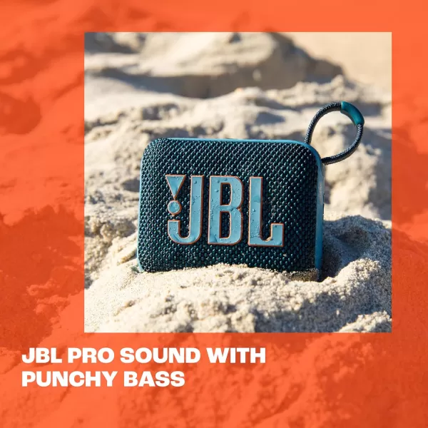 JBL Go 4 - Ultra-Portable, Waterproof and Dustproof Bluetooth Speaker, Big Pro Sound with punchy bass, 7-Hour Built-in Battery, Made in part with recycled materials 