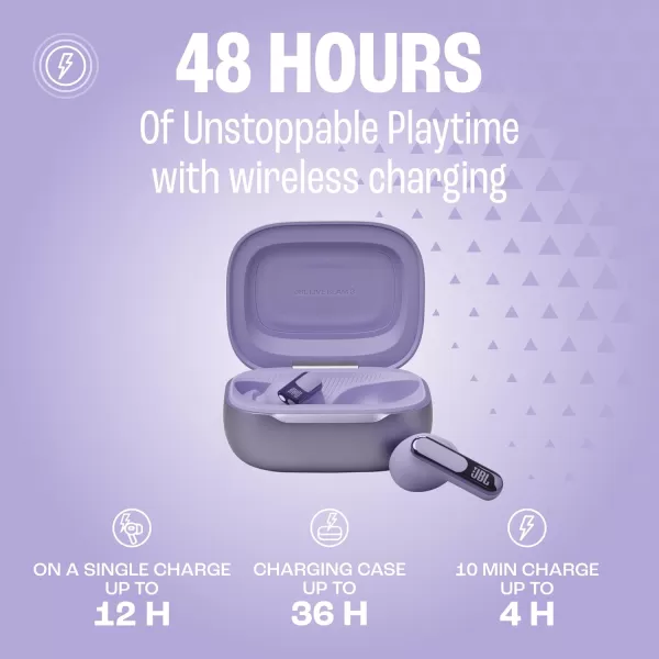 JBL Live Beam 3 - True wireless noise-cancelling closed-stick earbuds, 48Hrs total playback, Wireless Charging, 6 Mics for perfect calls, Multi-point connection, IP55 waterproof and dustproof 