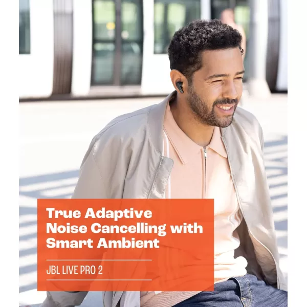 JBL Live Pro 2: 40 Hours of Playtime, True Adaptive Noise Cancelling, Smart Ambient, and Beamforming mics , Small