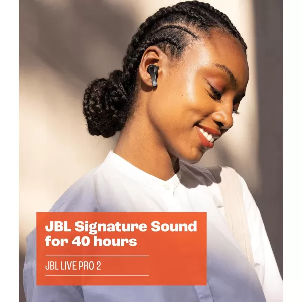 JBL Live Pro 2: 40 Hours of Playtime, True Adaptive Noise Cancelling, Smart Ambient, and Beamforming mics , Small