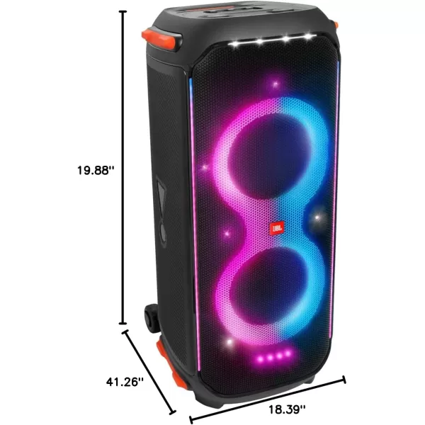 JBL PartyBox 710 -Party Speaker with Powerful Sound, Built-in Lights and Extra Deep Bass, IPX4 Splash Proof, App/Bluetooth Connectivity, Made for Everywhere a Handle Wheels 