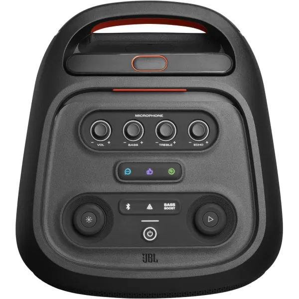 JBL PartyBox Stage 320 - Portable Party Speaker with Telescopic Handle &amp; Wide, Sturdy Wheels, Powerful JBL Pro Sound, Futuristic lightshow, Up to 18 Hours of Play time, Splash Proof 