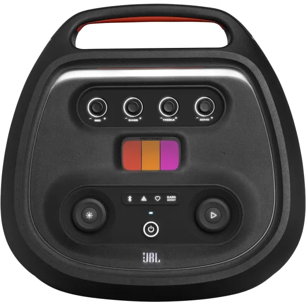 JBL Partybox Ultimate - Multi Purpose Party Speaker, with Wi-fi &amp; Bluetooth Connectivity, Wireless, Lightshow, IPx4 Slashproof, Dual Mic &amp; Guitar Inputs, Handle &amp; Sturdy Wheels, Black