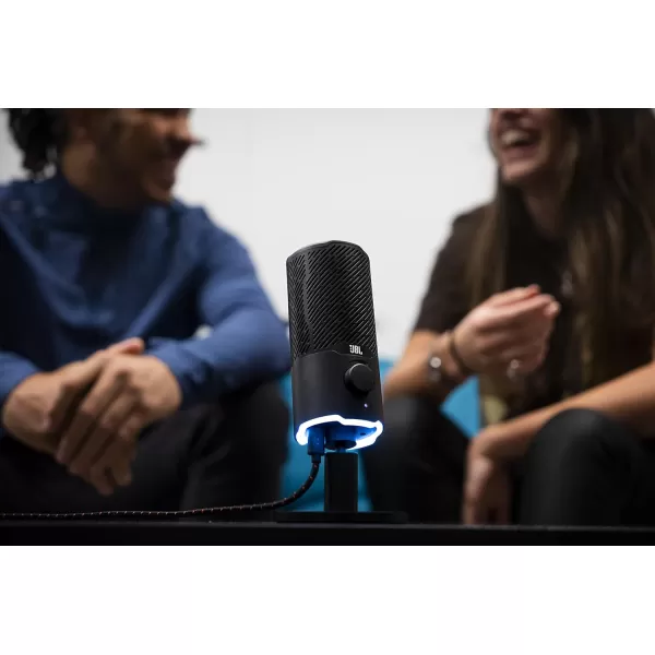 JBL Quantum Stream Studio - Quad Pattern Premium USB Microphone for Streaming, Recording and Gaming, Triple Condenser Microphone, Dynamic Range Compressor, Easy Voice Monitoring 