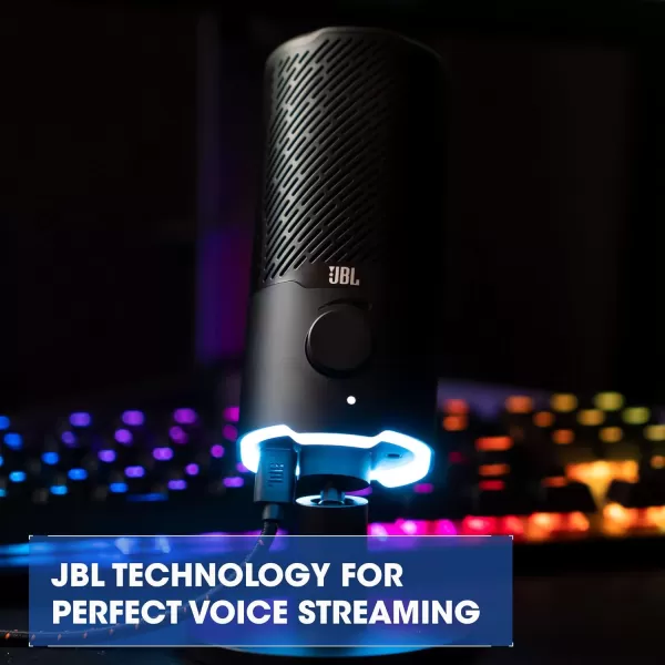 JBL Quantum Stream Studio - Quad Pattern Premium USB Microphone for Streaming, Recording and Gaming, Triple Condenser Microphone, Dynamic Range Compressor, Easy Voice Monitoring 