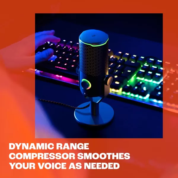 JBL Quantum Stream Studio - Quad Pattern Premium USB Microphone for Streaming, Recording and Gaming, Triple Condenser Microphone, Dynamic Range Compressor, Easy Voice Monitoring 