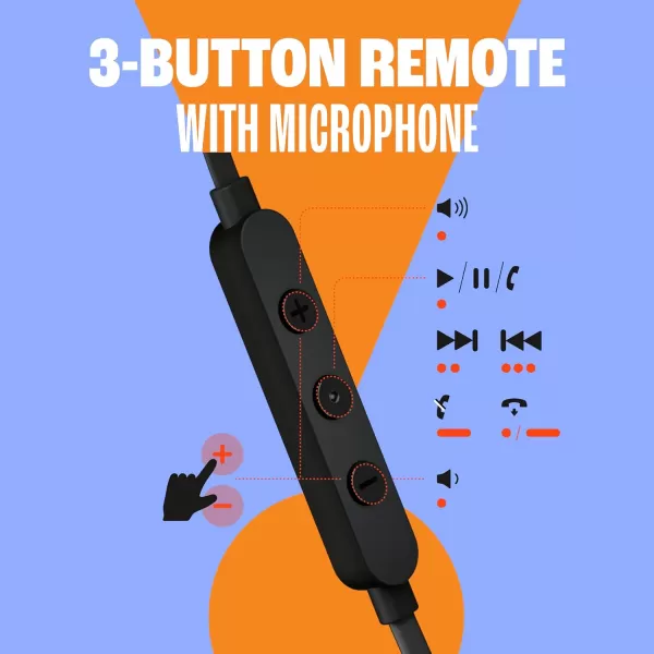 JBL TUNE 310C - Wired Hi-Res in-Ear Headphones, Tangle-free flat cable, 3-button remote with microphone 