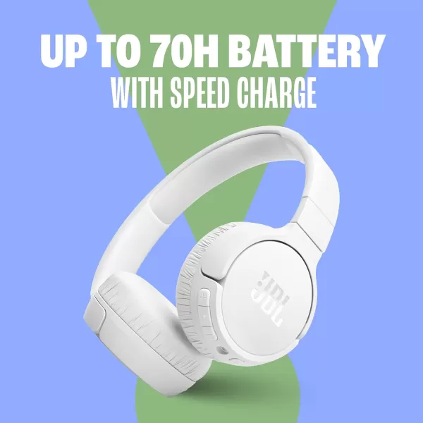 JBL TUNE 670NC - Adaptive Noise Cancelling with Smart Ambient Wireless On-Ear Headphones, Up to 70H battery life with speed charge, Lightweight, comfortable and foldable design 