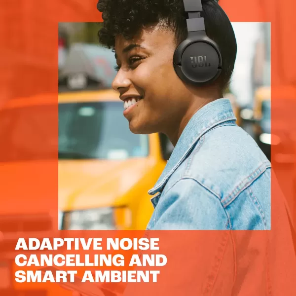 JBL TUNE 670NC - Adaptive Noise Cancelling with Smart Ambient Wireless On-Ear Headphones, Up to 70H battery life with speed charge, Lightweight, comfortable and foldable design 