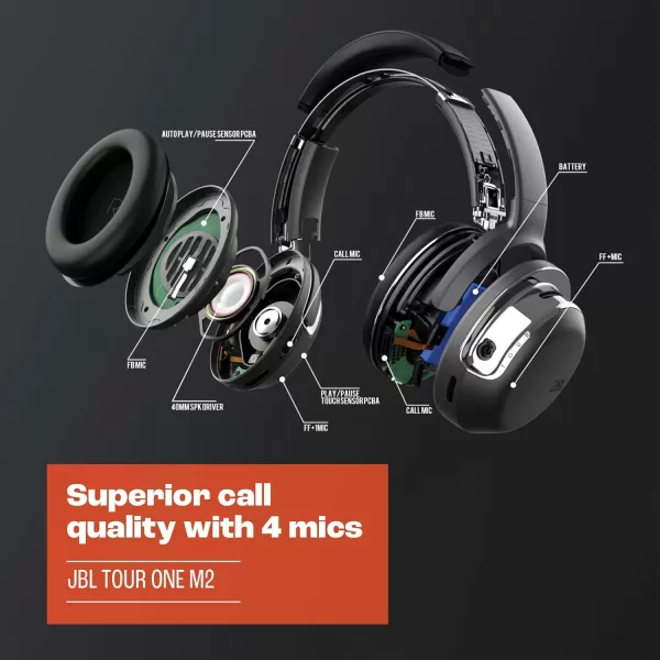 JBL Tour One M2 - Wireless Over-Ear Noise Cancelling Headphones , Medium