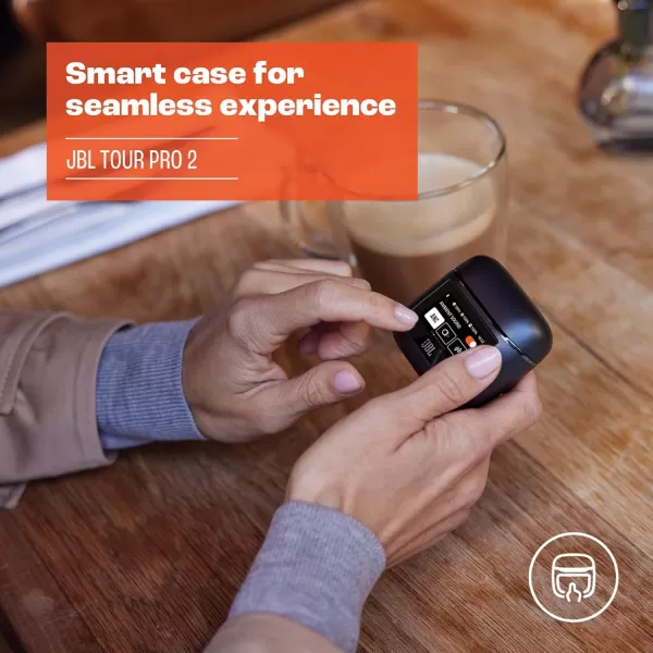 JBL Tour Pro 2 - True wireless Noise Cancelling earbuds with Smart Charging Case, 6-mic perfect calls with voice control, Up to 40hrs of playtime, Immersive Spatial Sound 