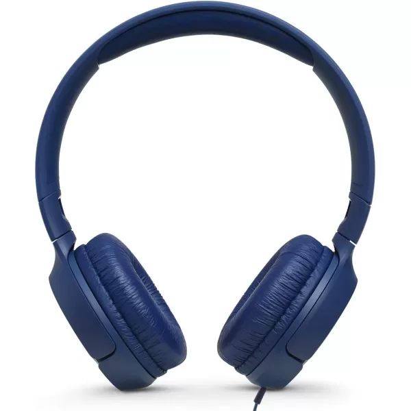 JBL Tune 500 - Wired on-ear headphones, JBL Pure Bass Sound, 1-button remote/mic, Tangle-free flat cable, Lightweight and foldable design, Ask Siri or Google Now 
