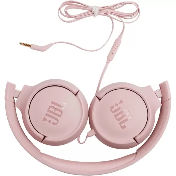 JBL Tune 500 - Wired on-ear headphones, JBL Pure Bass Sound, 1-button remote/mic, Tangle-free flat cable, Lightweight and foldable design, Ask Siri or Google Now 