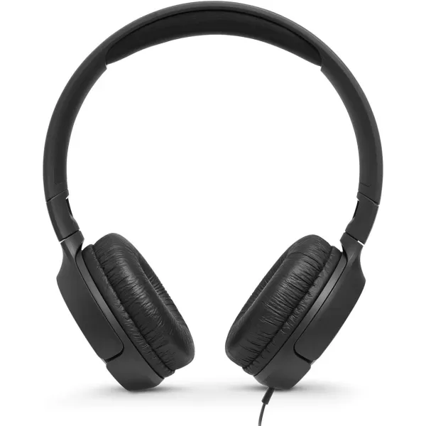 JBL Tune 500 - Wired on-ear headphones, JBL Pure Bass Sound, 1-button remote/mic, Tangle-free flat cable, Lightweight and foldable design, Ask Siri or Google Now 