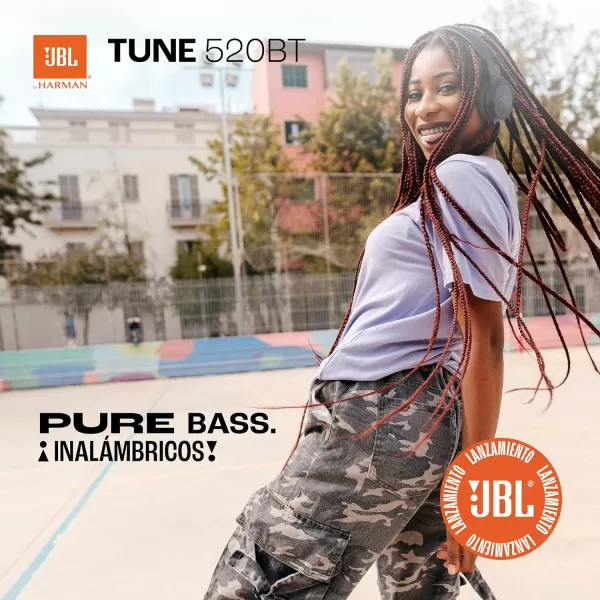 JBL Tune 520BT - Wireless On-Ear Headphones, Up to 57H battery life and speed charge, Lightweight, comfortable and foldable design, Hands-free calls with Voice Aware 