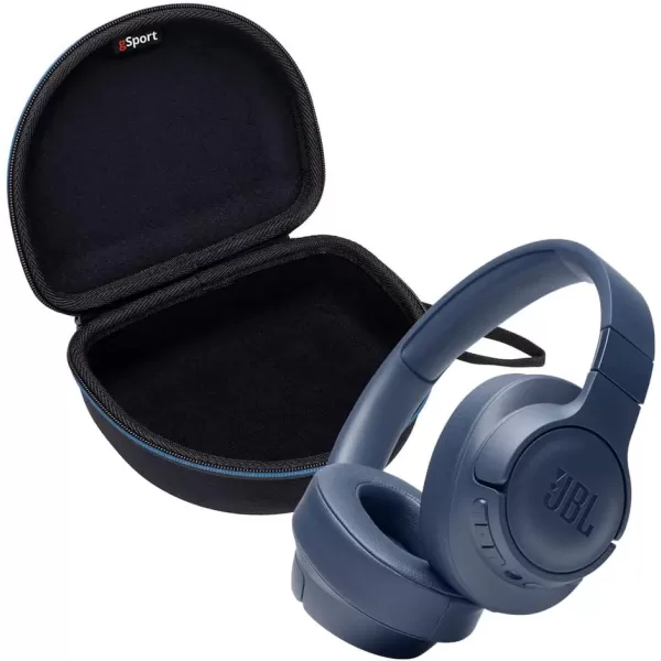 JBL Tune 760NC - Lightweight, Foldable Over-Ear Wireless Headphones with Active Noise Cancellation - Blue, Medium