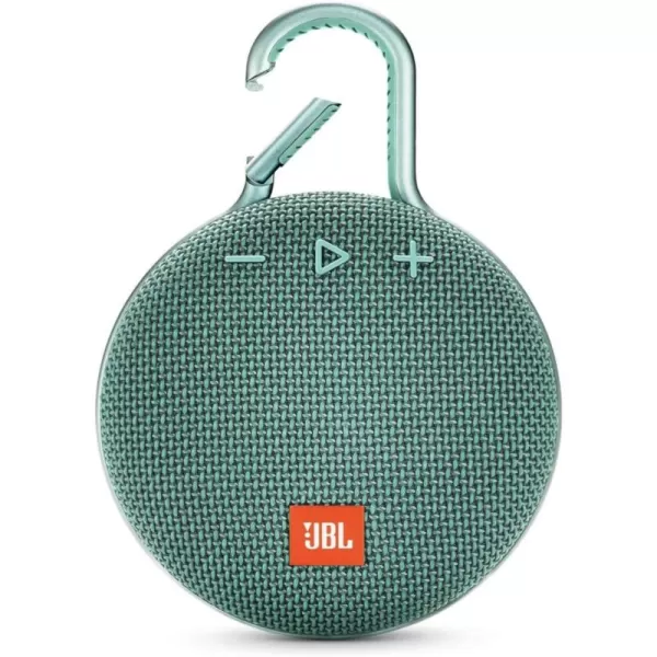 JBL Clip 3, River Teal - Waterproof, Durable &amp; Portable Bluetooth Speaker - Up to 10 Hours of Play - Includes Noise-Cancelling Speakerphone &amp; Wireless Streaming