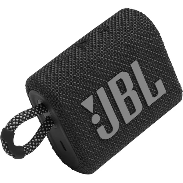 JBL Go 3: Portable Speaker with Bluetooth, Built-in Battery, Waterproof and Dustproof Feature - Black