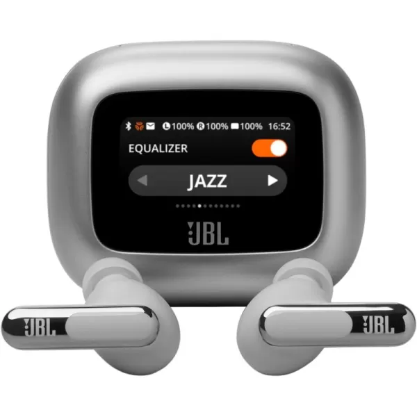 JBL Live Beam 3 - True wireless noise-cancelling closed-stick earbuds, 48Hrs total playback, Wireless Charging, 6 Mics for perfect calls, Multi-point connection, IP55 waterproof and dustproof 