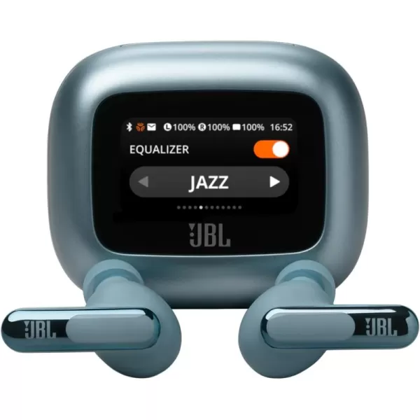 JBL Live Beam 3 - True wireless noise-cancelling closed-stick earbuds, 48Hrs total playback, Wireless Charging, 6 Mics for perfect calls, Multi-point connection, IP55 waterproof and dustproof 