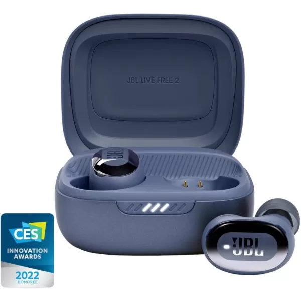 JBL Live Free 2 - True wireless Noise Cancelling earbuds, Up to 35hrs of playtime, 6 mics for perfect calls with zero noise, IPX5 waterproof, Oval Tubes for better comfort, isolation, &amp; bass 