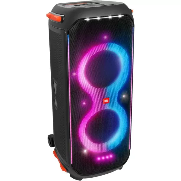 JBL PartyBox 710 -Party Speaker with Powerful Sound, Built-in Lights and Extra Deep Bass, IPX4 Splash Proof, App/Bluetooth Connectivity, Made for Everywhere a Handle Wheels 