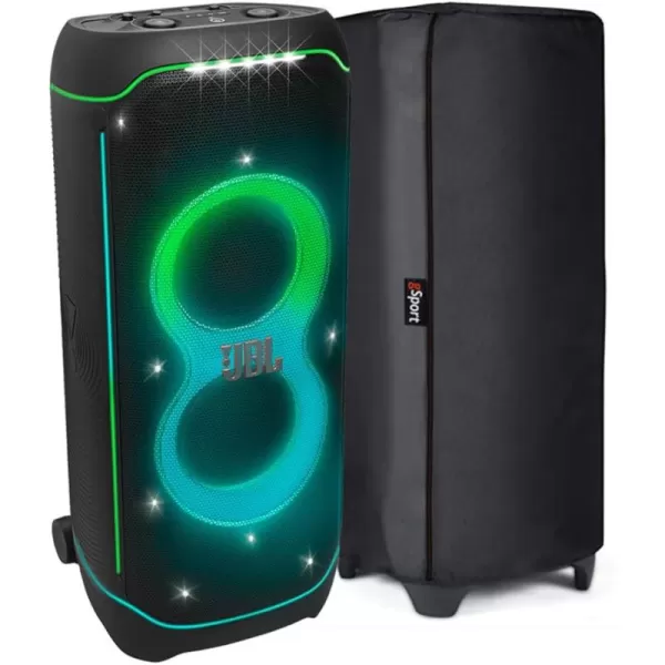 JBL Partybox Ultimate - Multi Purpose Party Speaker, with Wi-fi &amp; Bluetooth Connectivity, Wireless, Lightshow, IPx4 Slashproof, Dual Mic &amp; Guitar Inputs, Handle &amp; Sturdy Wheels, Black