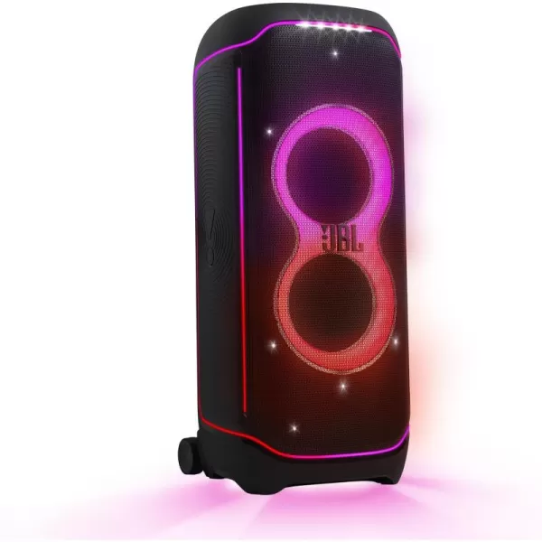 JBL Partybox Ultimate - Multi Purpose Party Speaker, with Wi-fi &amp; Bluetooth Connectivity, Wireless, Lightshow, IPx4 Slashproof, Dual Mic &amp; Guitar Inputs, Handle &amp; Sturdy Wheels, Black