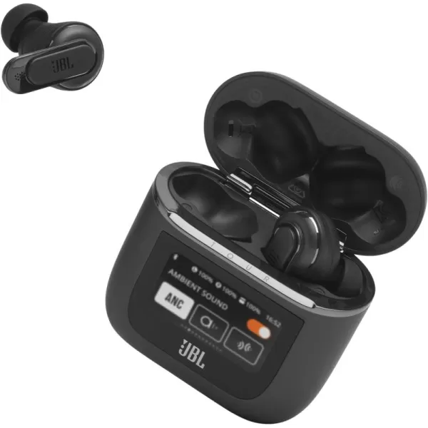 JBL Tour Pro 2 - True wireless Noise Cancelling earbuds with Smart Charging Case, 6-mic perfect calls with voice control, Up to 40hrs of playtime, Immersive Spatial Sound 