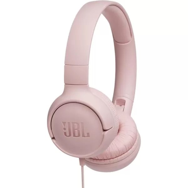 JBL Tune 500 - Wired on-ear headphones, JBL Pure Bass Sound, 1-button remote/mic, Tangle-free flat cable, Lightweight and foldable design, Ask Siri or Google Now 