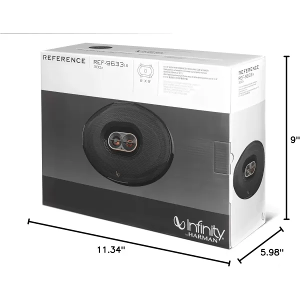 Infinity REF-9633IX Reference 6x9 Inch Three-Way Car Audio Speakers