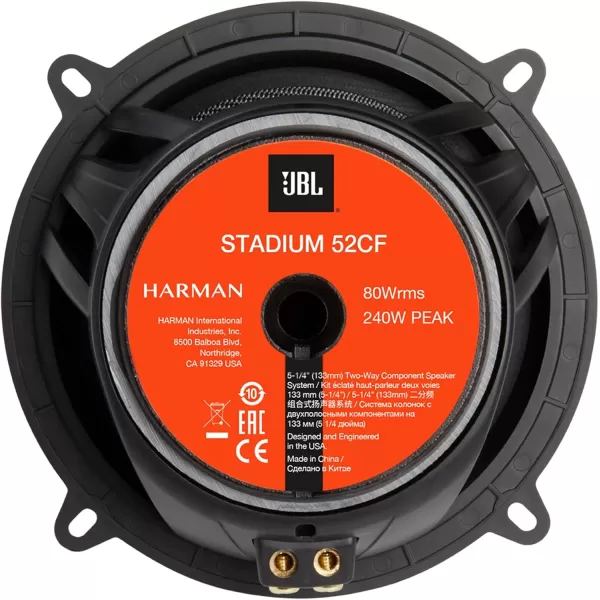 JBL 5 1/4" Step-up Car Audio Component Speaker System NO Grill, Black