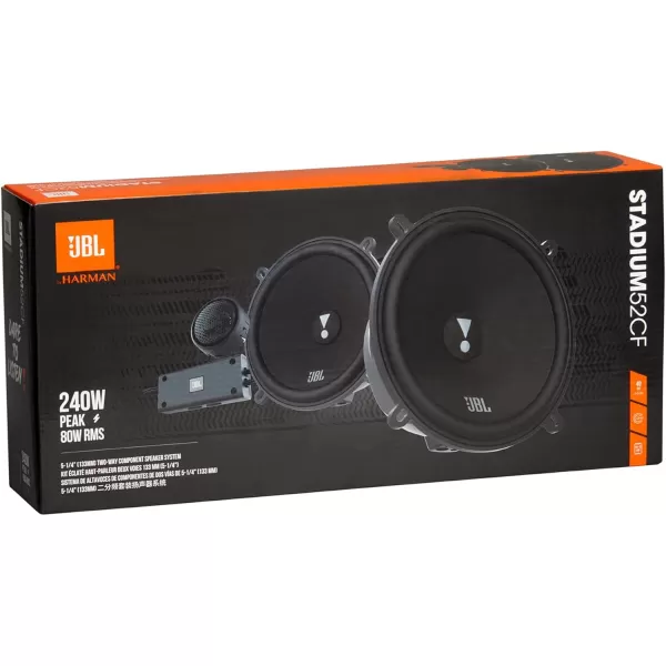 JBL 5 1/4" Step-up Car Audio Component Speaker System NO Grill, Black