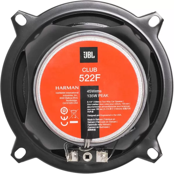 JBL Club 522F - 5", Two-way Component Speaker System 