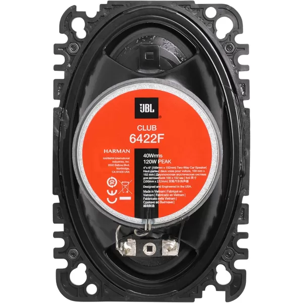 JBL Club 6422F - 4 X 6", Two-way Component Speaker System , Black