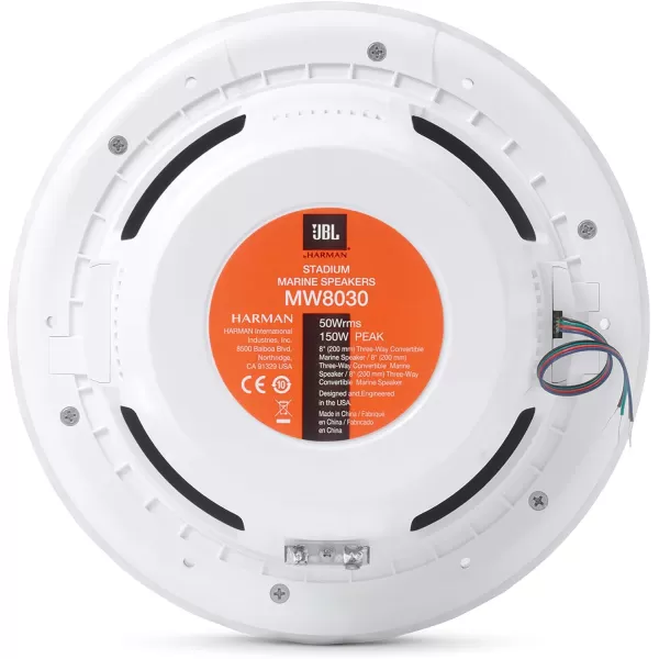 JBL - Mobile Stadium Marine Series 8" Premium Convertible 3 Way RGB Lighting WHITE